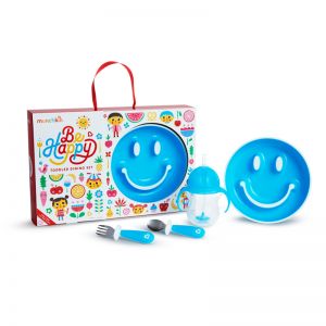 MUNCHKIN Be Happy Toddler Feeding Set Blue